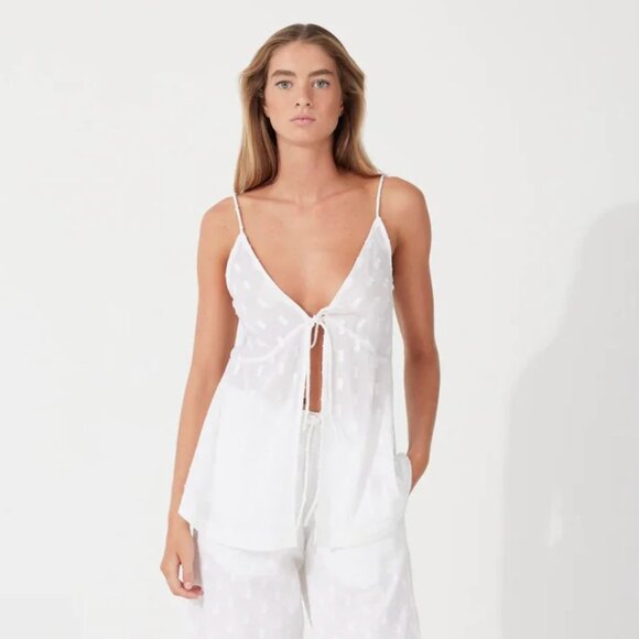 Textured Reversible Camisole - Milk - Picture 2 of 7